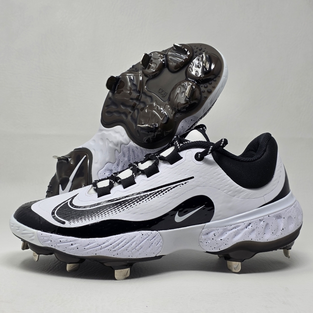 Nike Alpha Huarache Elite 4 Low Men's Size 7.5 White Metal Cleats FD2745-110 New